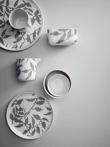 Молочник Audo Copenhagen Grey Leaves, фарфор, 8 см