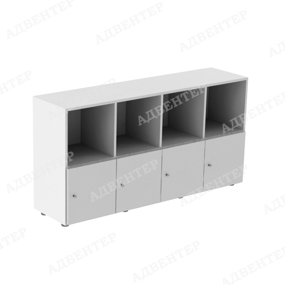 Стеллаж горизонтальный 8 с дверцами