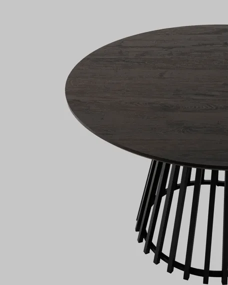 Стол Dap Ø120 см, темное дерево