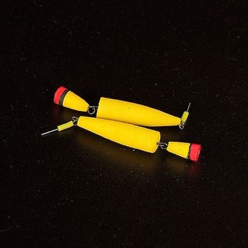 Поплавок зим. ТОЧЕНЫЙ ДВОЙНОЙ желтый малый