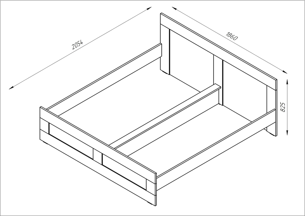 Кровать Сириус 180х200 (сонома)