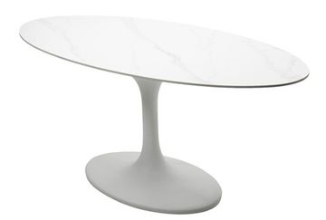 Стол AVOLA 180 MATT WHITE MARBLE SOLID CERAMIC / WHITE