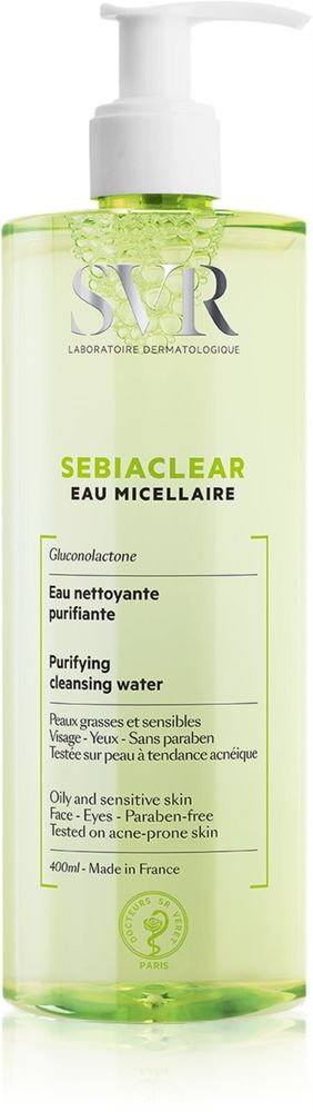 SVR матирующая мицеллярная жидкость для жирной и проблемной кожи Sebiaclear Eau Micellaire