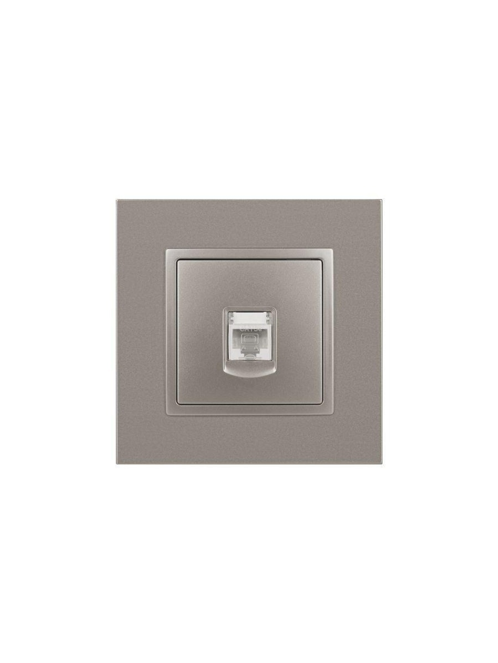 Розетка компьютерная Elegance 14-3107-16 RJ45 титан Эра Б0065764