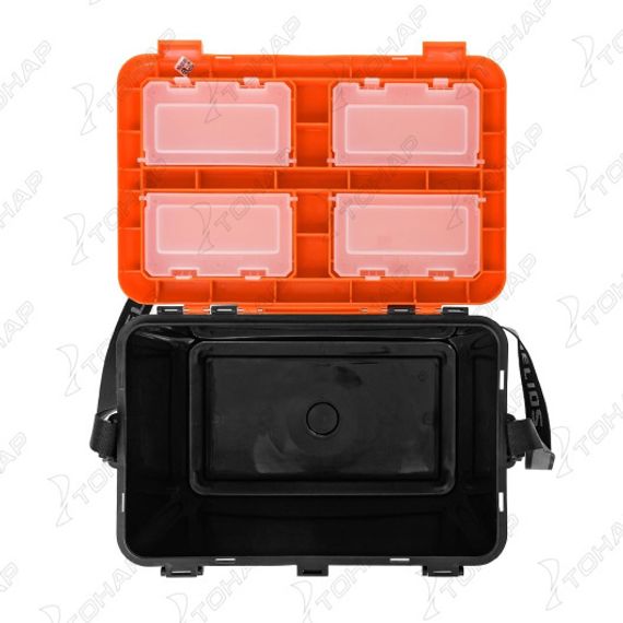 Ящик рыболовный зимний PIKE односекционный оранжевый (HS-IML-19-O-1) Helios