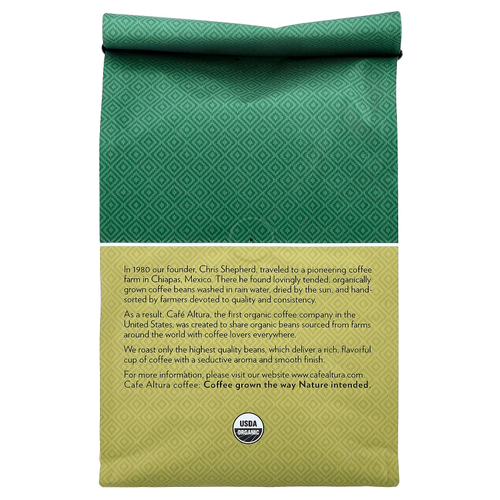Cafe Altura, органический кофе, итальянский стиль, цельные зерна, французская обжарка, 567 г (20 унций)