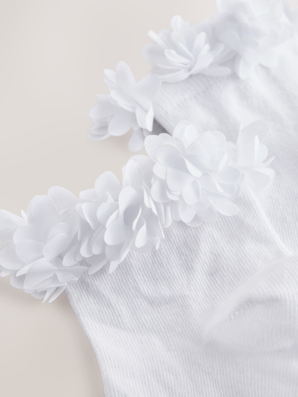 Носки хлопковые с рюшами для девочки Next AT4-454, 2 шт., Белый