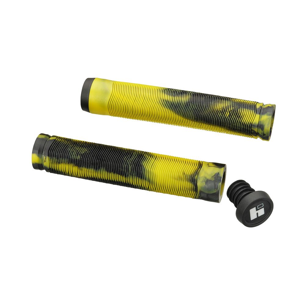 Грипсы HIPE H4 Duo, 155 мм черный/желтый