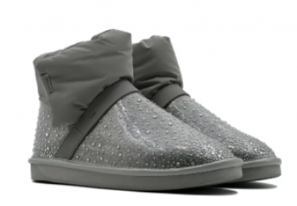 Угги Ugg Clear Quilty Boot Bling Grey