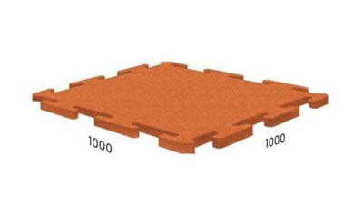 Rubblex Active Puzzle 100х100х1,5 см 65ШОР Оранжевое