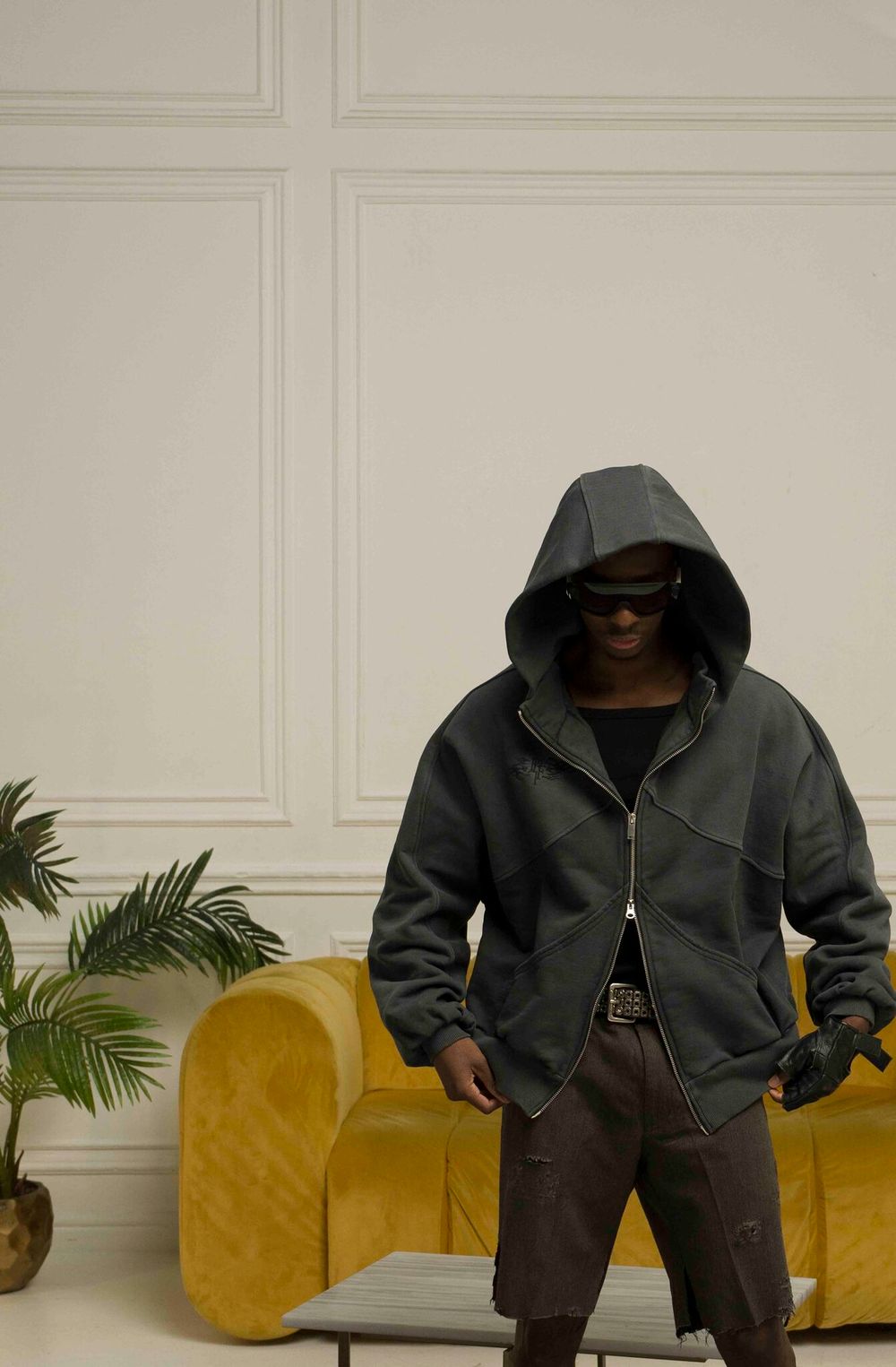 Худи Parfet Zip 2black Vintage темно-серый