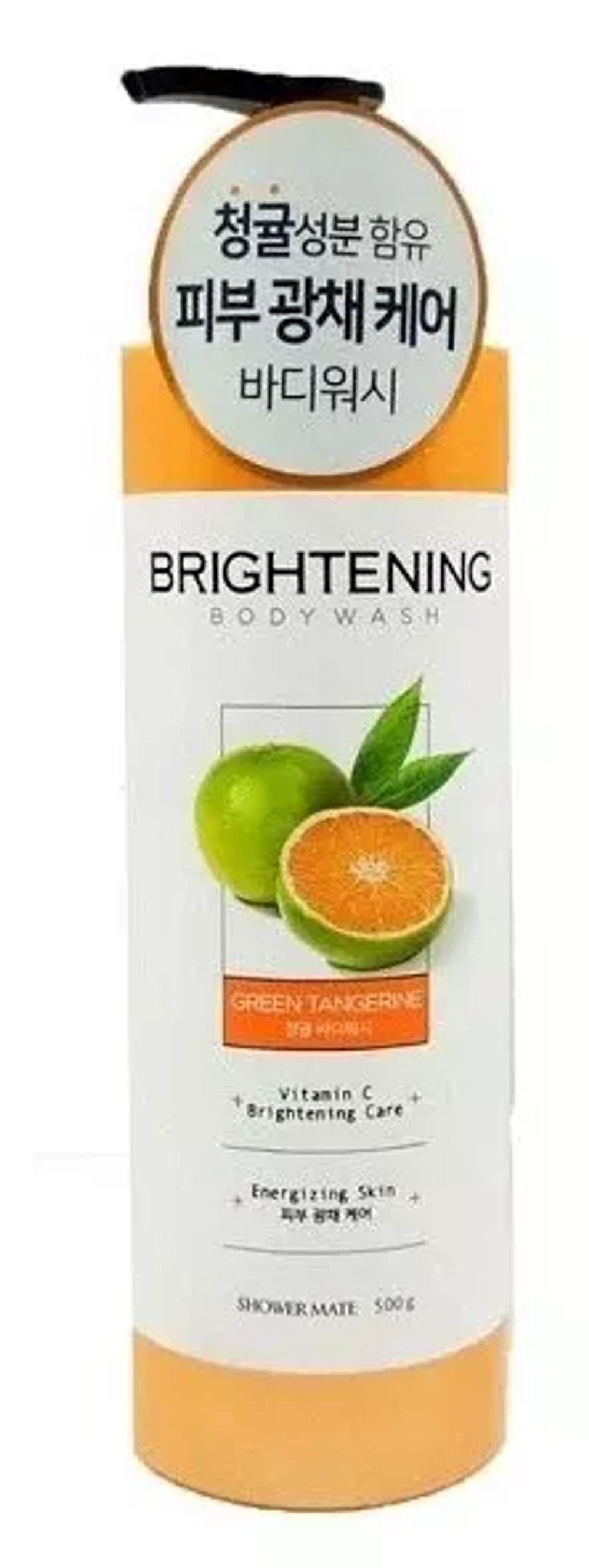 KeraSys Гель д/душа Shower Mate GREEN TANGERINE Заряд Энергии 500мл с доз*8 оранж