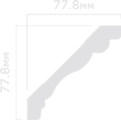 Карниз HiWood, 77,8x77,8 мм