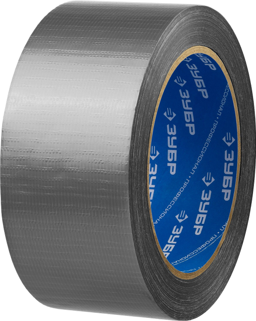 Армированная лента, ЗУБР Профессионал 12090-50-25, универсальная, влагостойкая, 48мм х 25м, серебристая