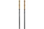 Сверло спиральное по металлу 2x49 мм, Р6М5, Golden Tip, 2 шт Denzel 718223