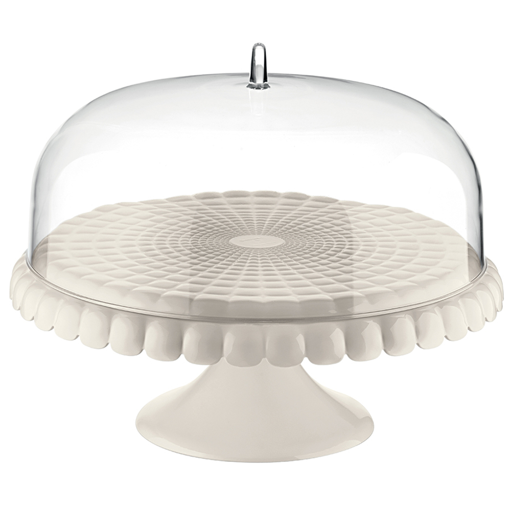 Блюдо для торта 36см Guzzini Tiffany молочно-белое
