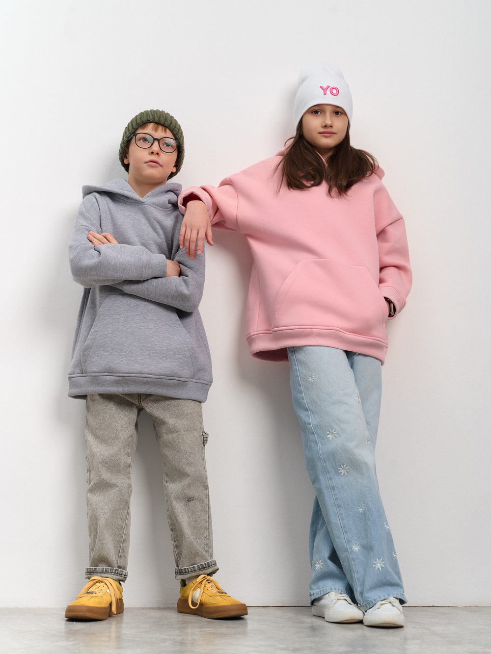 Толстовка с капюшоном  для мальчика "Basic" меланж