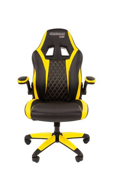 Офисное кресло Chairman   game 15 Россия экопремиум черный/желтый н.п.