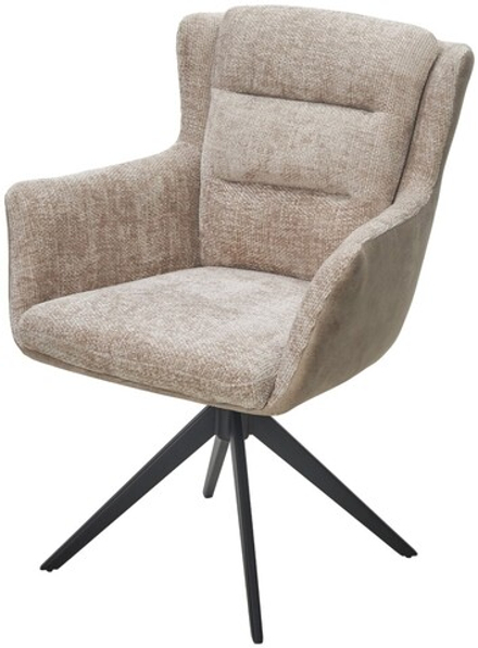 Стул GARLAND 360 град. поворот. HAGA-30 Бежевый, ткань/ GINO-101 Бежевый, ткань/ Черный, ®DISAUR