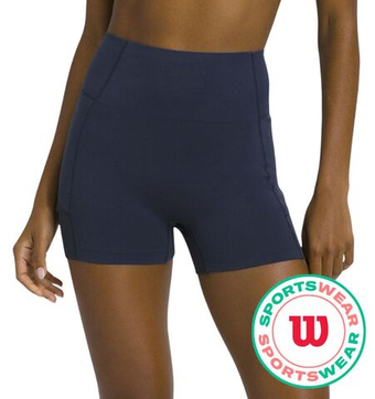 Женские Шорты теннисные Wilson Baseline Мяч - classic navy