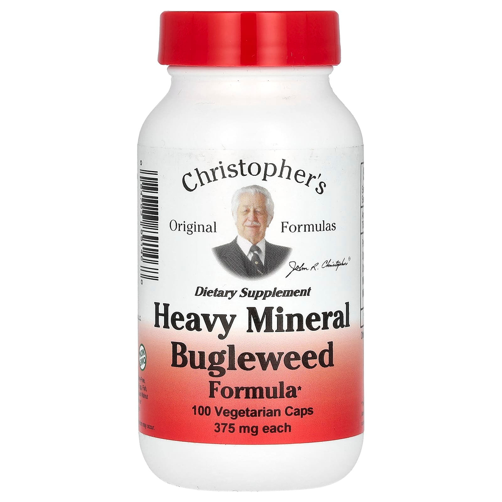 Christopher's Original Formulas, смесь тяжелых минералов и женьшеня, 100 вегетарианских капсул