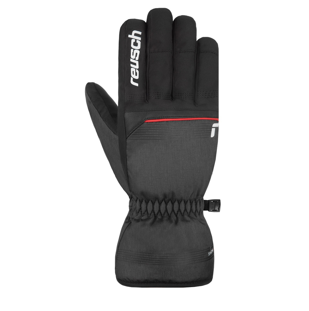 Перчатки REUSCH Snow King Blck/Blck Melang/Fire Red
