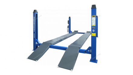 Подъемник четырехстоечный 5 т, без траверсы, для сход-развала, электростопоры, синий NORDBERG 4450J_EB