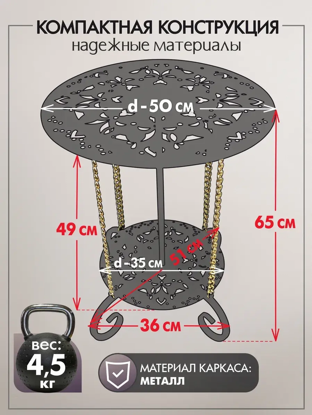 Авторский декоративный столик Сицилия 4
