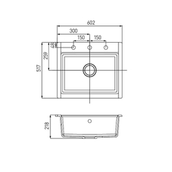 Кухонная Мойка Делия 60 (Графит) NEW
