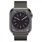 Apple Watch Series 8, 41мм, из стали цвета «графит», миланский сетчатый браслет