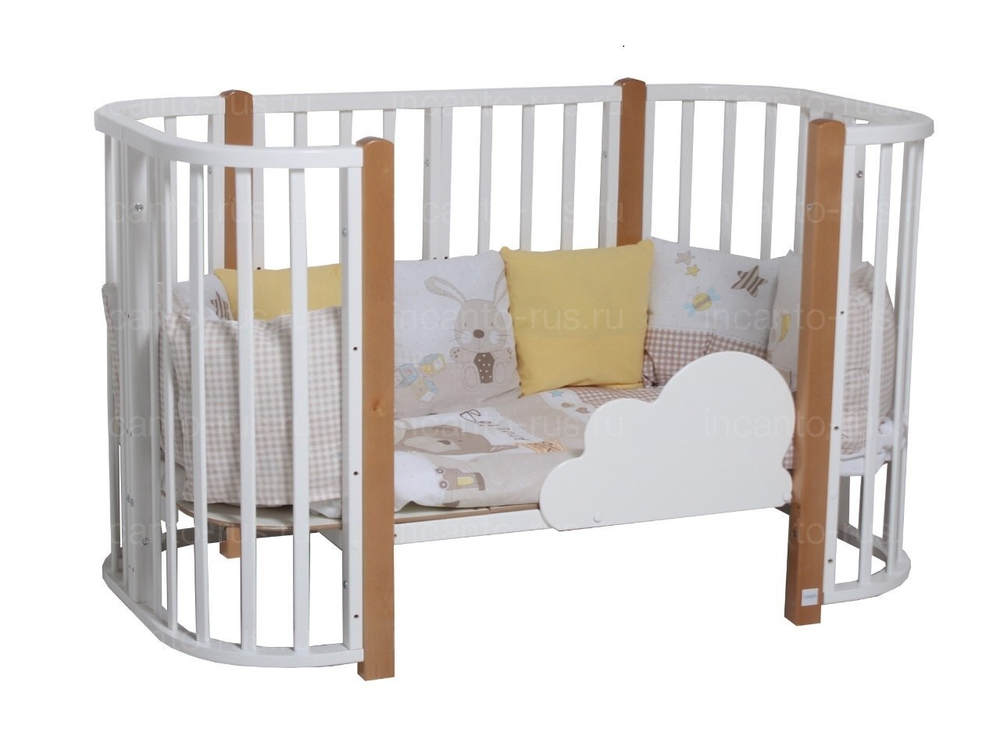 Кроватка детская Incanto Nuvola Exclusive 5 в 1 цвет белый/бук