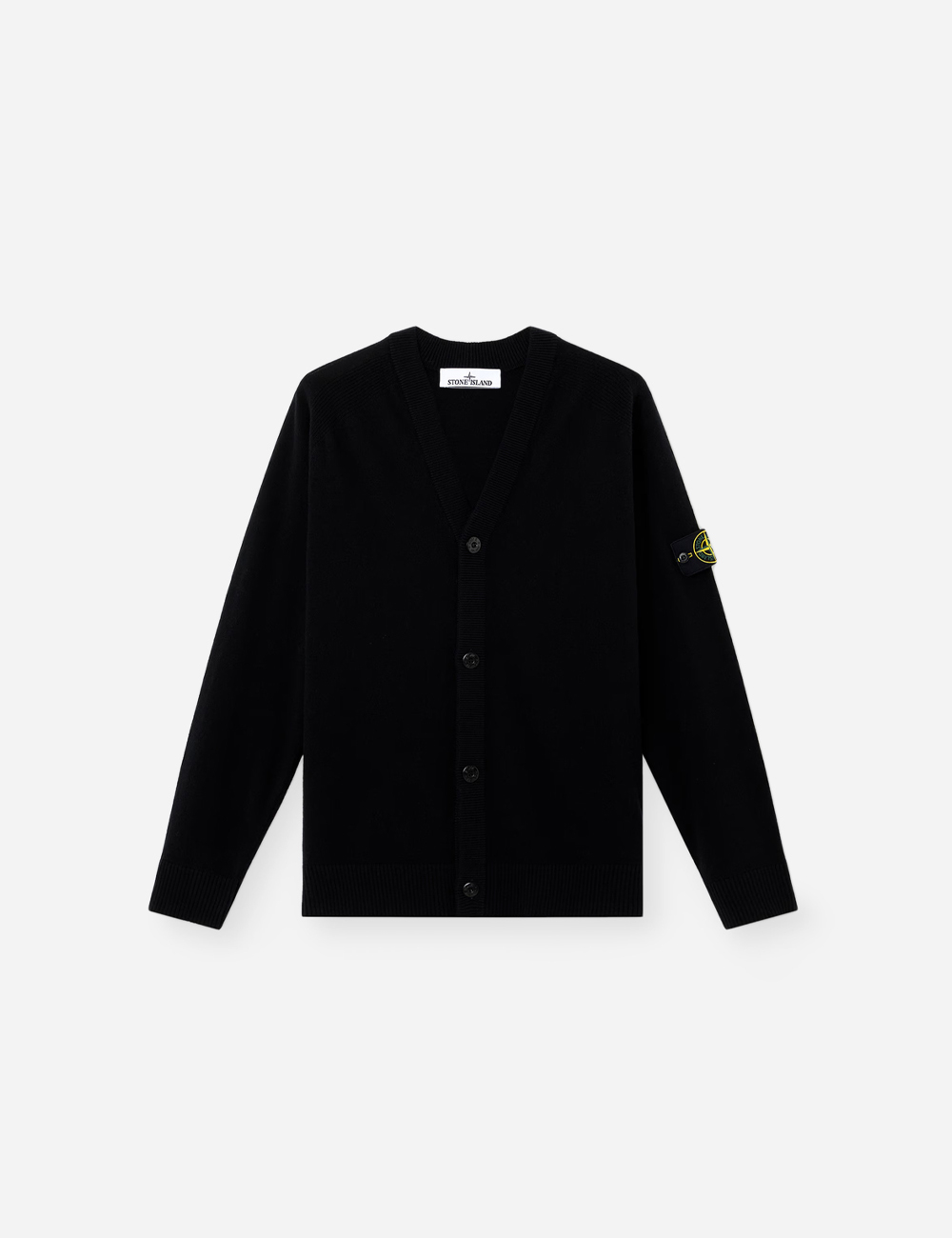 Stone Island Wool Cardigan Black
