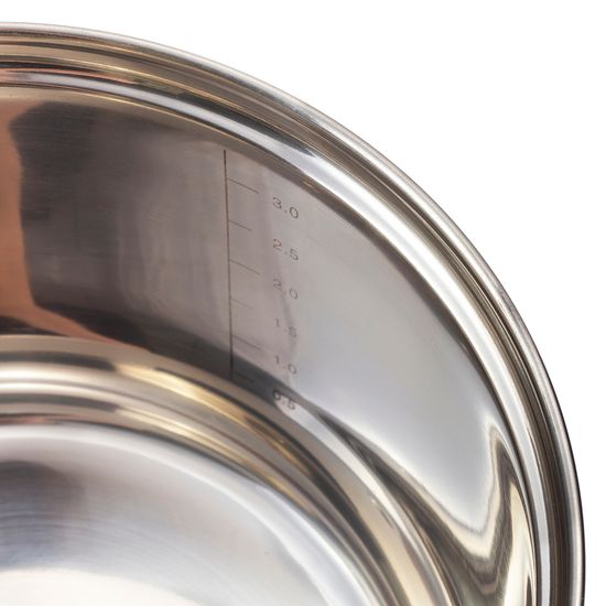 Набор кастрюль 8 предметов из нержавеющей стали Kamille KM-5637S (1,0 л; 1,8 л; 2,5 л; 3,8 л)