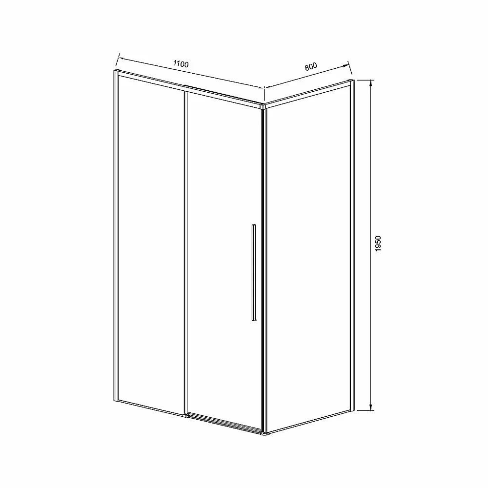 Душевой уголок Vincea Slim-N VSR-4SN8011CLGM 110x80 стекло прозрачное/профиль вороненая сталь