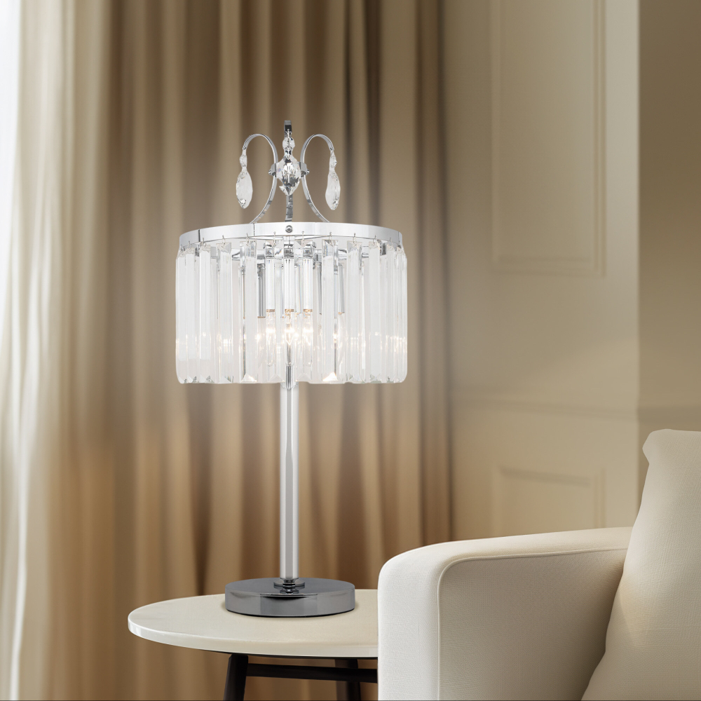 Citilux Инга CL335831 Настольная лампа хрустальная Хром