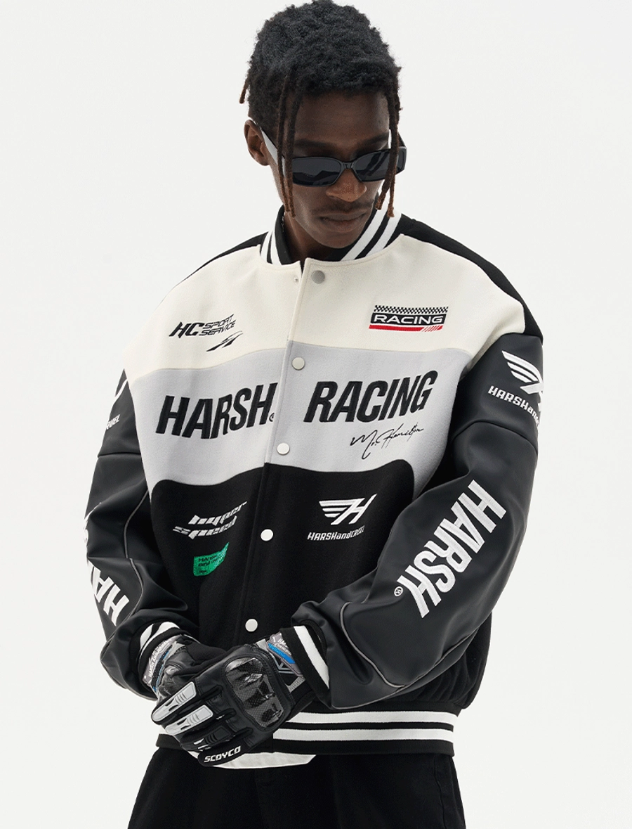 Бомбер HARSHandCRUEL "Racing" V2 Varsity Jacket