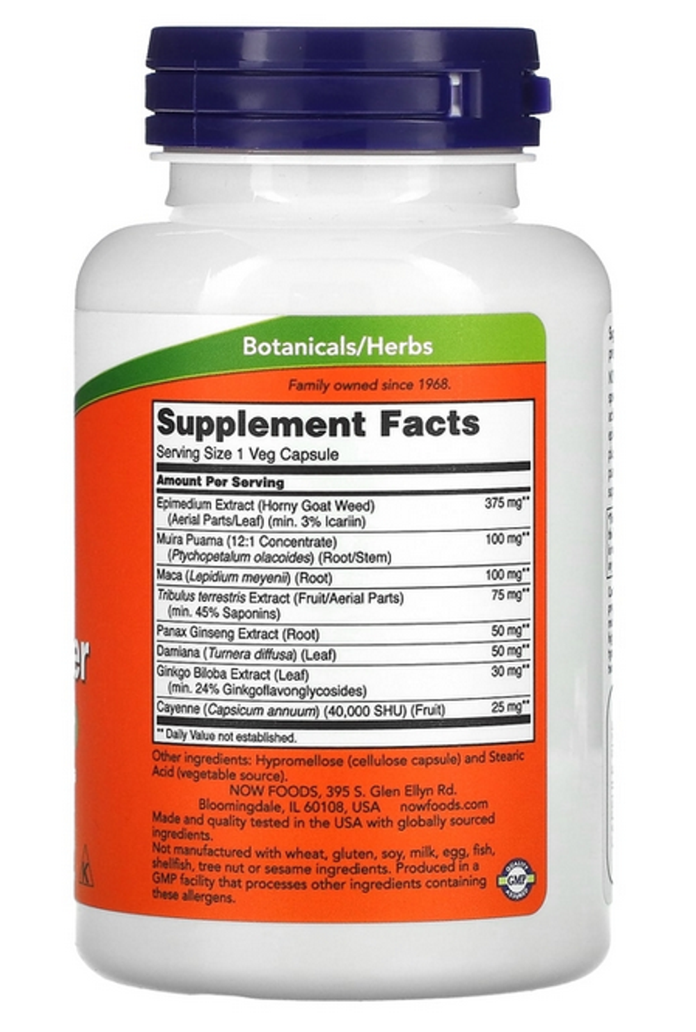 Тестобустер NOW Men's Virility Powder 120 капсул