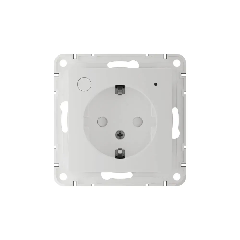 ATLASDESIGN SMART РОЗЕТКА с заземл., со шт., Zigbee, L+N, 16А, мех., БЕЛЫЙ