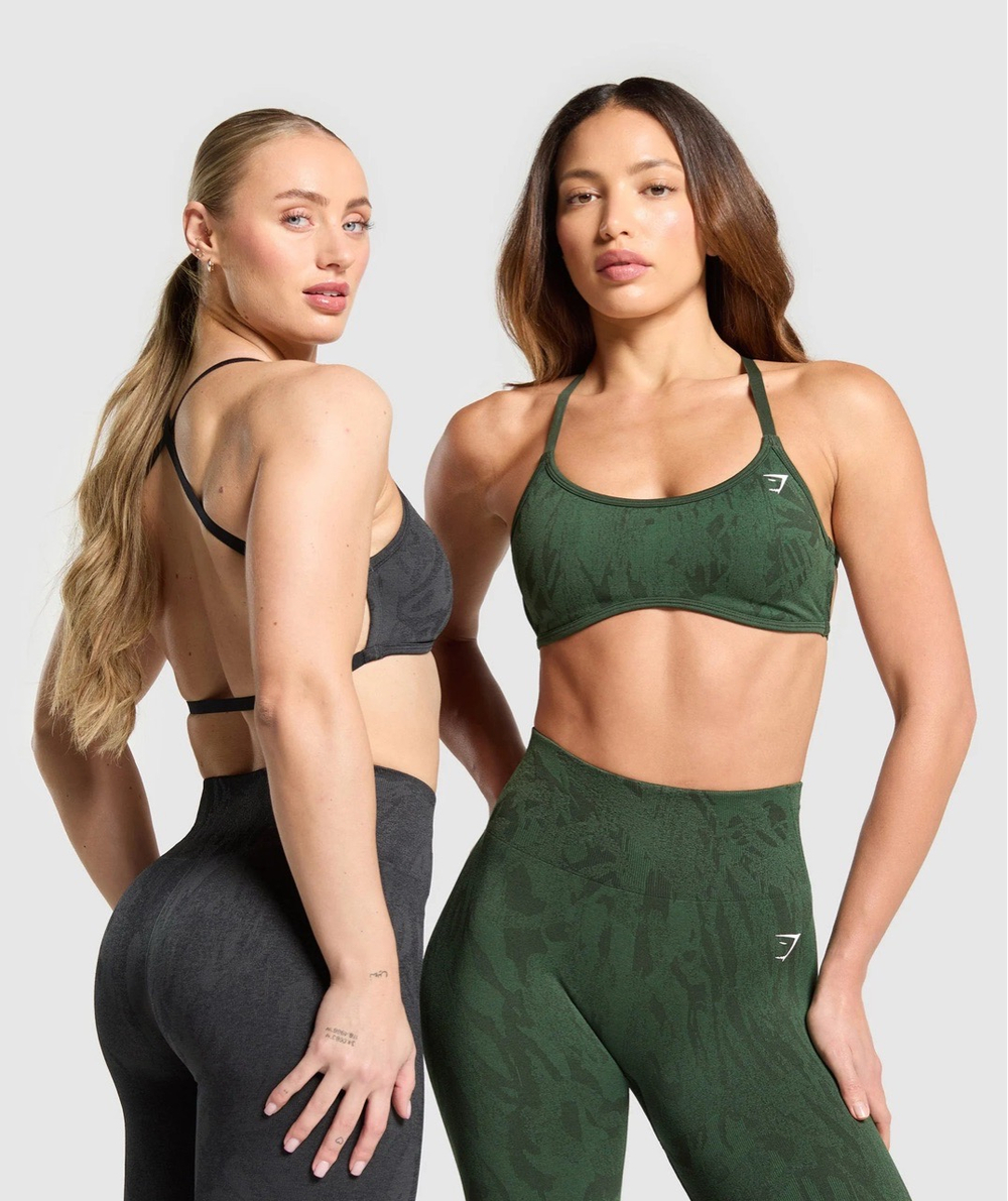Топ GYMSHARK Adapt Camo Sports Bra Black