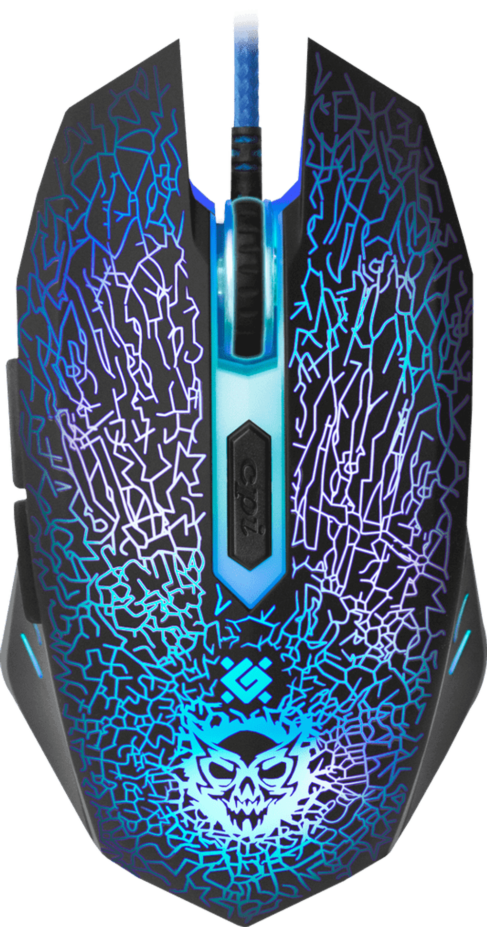 Мышь проводная игровая оптическая Defender Shock GM-110L (черный),USB, 6 кн. + колесо, коврик