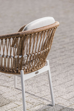 Кресло уличное Garda Decor Бари белое