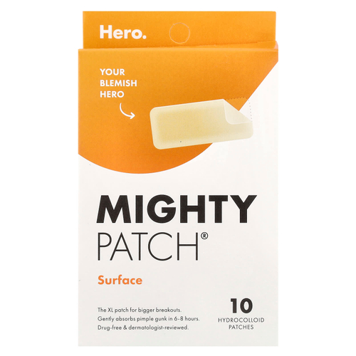 Hero Cosmetics, Mighty Patch, прямоугольные, 10 пластырей