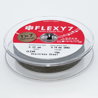 Ювелирный тросик Flexy 7, цвет серебро, толщина 0,25 мм, цена за катушку 10 метров