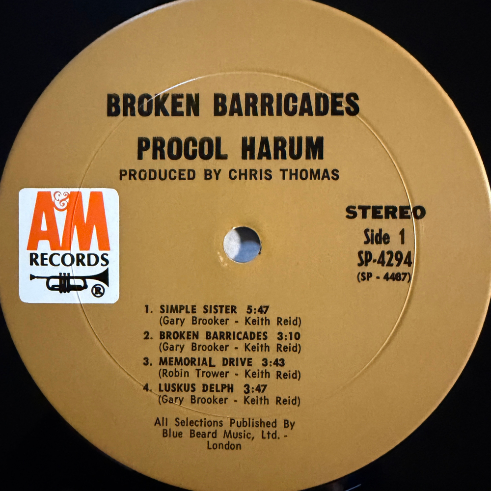 Procol Harum ‎– Broken Barricades (США 1971г.) Т