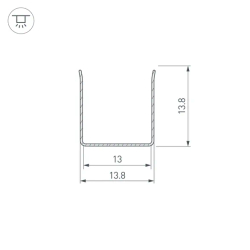 Профиль гибкий ARL-MOONLIGHT-1213-2x500  (Arlight, Металл) 029419