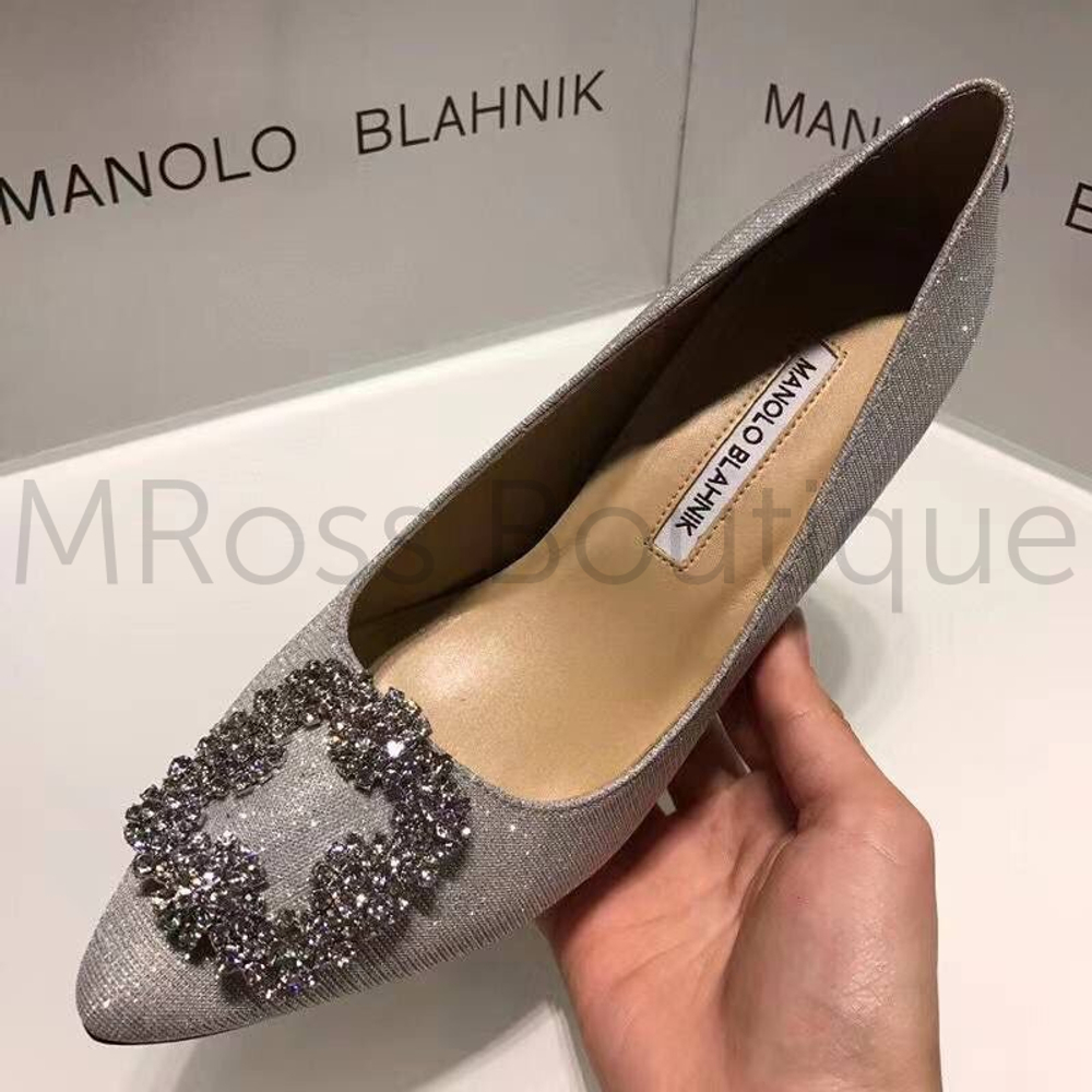 Туфли-лодочки Manolo Blahnik glitter