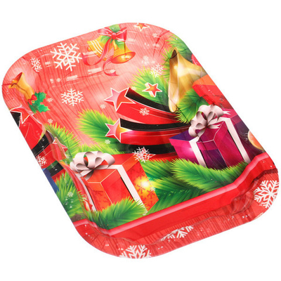Поднос пластиковый «Новогоднее подарки» 25*17,5см