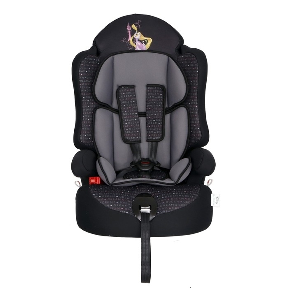 Детское автомобильное кресло «Siger» серия Disney, Драйв, гр. I/II/III, Рапунцель мечта черный