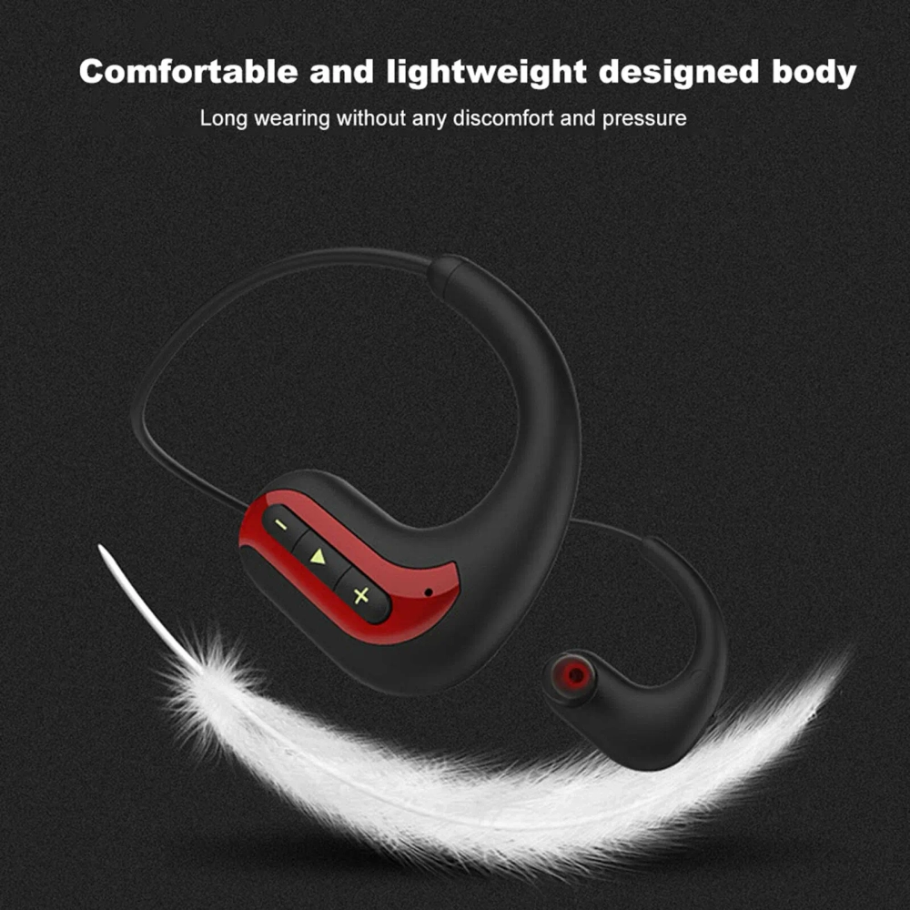 Наушники для спорта POLVCDG IPX8 (красный/черный)