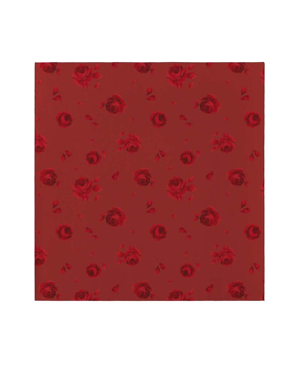 Летиция (Leticia), косынка из бордового шифона с цветочным принтом